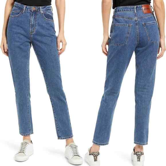 Oneteaspoon NWT Rodeo Blue Legend High Waist Mom Jeans Size 31 100% Cotton - Picture 1 of 10